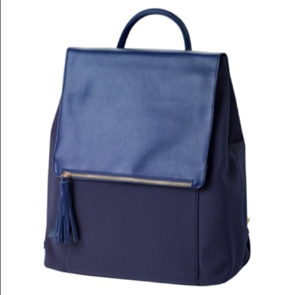 BEST PRICE ON POSH Minkee Blue Shalae work/travel backpack bag purse in Blue EUC main image 4